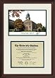University of Dayton Scholar Scholar Mahogany Framed Lithograph w/Diploma Opening