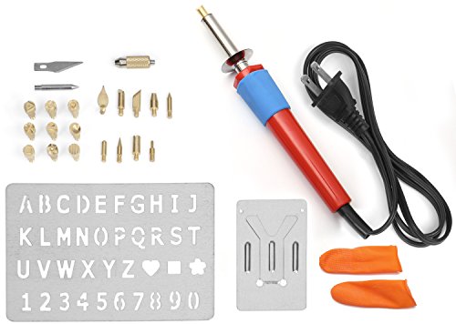 Sparkleberry wood burning kit bundle with iron tool, 20 soldering…