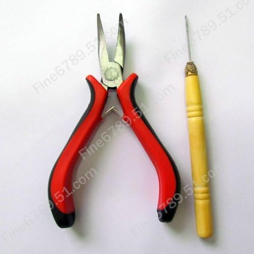 1set Pulling Hook Pin Pliers for Micro Ring Tube Stick Hair Extensions Tool