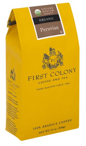 First Colony Organic Peruvian Medium Roast, 12 Ounce Bags (Pack of 3) by First Colony
