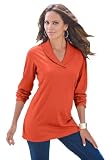 Roamans Women's Plus Size Shawl Collar Ultimate Tee