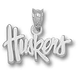 University of Nebraska Huskers 3/8 Pendant (Silver)
