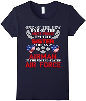 Women's Proud Sister of an Airman in the U.S. Air Force Large Navy
