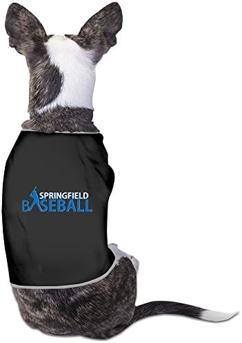 DABDOG Springfield Baseball Symbol Art Vector Comfortable Fashion Dog Clohtes Large Black