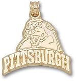 Pittsburgh Panthers Solid 10K Gold ''PITTSBURGH'' Panther Head Pendant