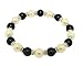 Black & White 8mm Pearl Genuine Crystal title=