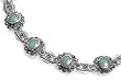 Sterling Silver Necklace with Marcasite and Turquoise - Size: 18"