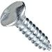 Zinc Plated Steel Tamper Resistant Sheet Metal Screw, USA Made, Oval Head,  One Way Slotted Drive