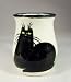 Black Cat Ceramic Mug created by Moonfire Pottery
