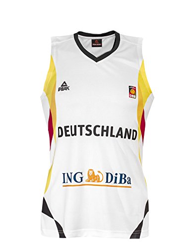 PEAK Sport Europe Damen Deutschland Basketball Trikot 2015, Weiß, M, G-DBB141-W-A