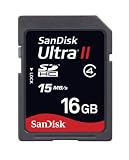 SanDisk 16GB Ultra II 15MB/s SDHC SD Card (SDSDH-016G, Bulk Packaging)