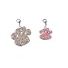 Rhinestone Paw Charm - Clear - Small