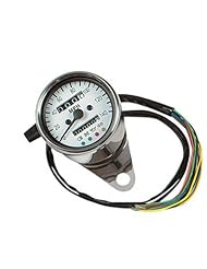 Drag Specialties 2.4" Mini Mechanical Speedometers With Led Indicators Ratio 2240:60 White Face 21-6840-BX15