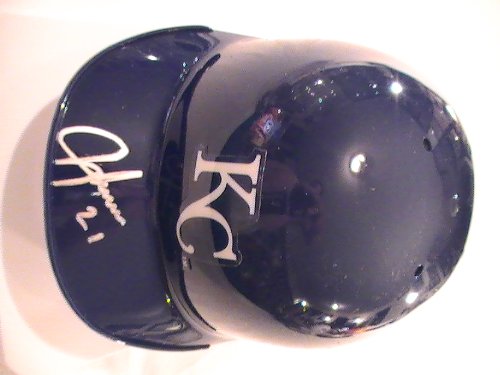 JEFF FRANCOEUR SIGNED AUTOGRAPHED MINI HELMET KANSAS CITY ROYALS RAM