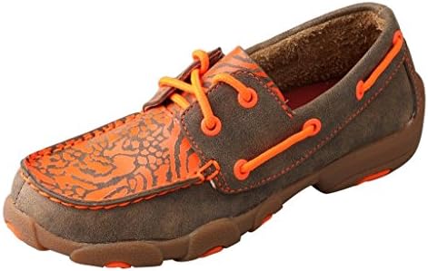 Twisted X Casual Shoes Boys Girls Driving Mocs Bomber Brown YDM0008