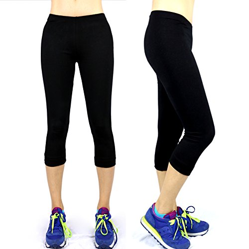 The Elixir Yoga Ladies Color Black Cotton Leggings Pants Size XXL Black