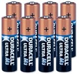 Electronics : Duracell Ultra M3 MN1500 Battery Alkaline 1.5V AA Ref 7035028 [Pack 8]