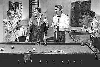 Rat Pack-Shooting Pool Art Print Poster By Unknown, 36  x 24 