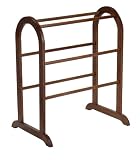 Contemporary Style Walnut Finish Quilt/Towel Rack