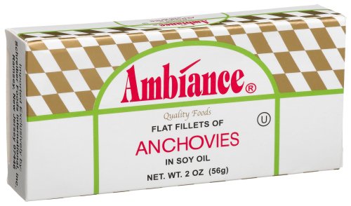 Ambiance Flat Fillets of Anchovies, 2-Ounce Tins (Pack of 25)