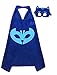 KoolKidz PJ Masks Costumes for Kids Catboy Owlette Gekko, 3 Satin Capes and 3 Felt, Set of 3