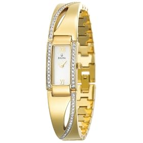 Bulova Ladies Crystal Bangle Watch #98V28