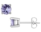 Tanzanite Stud Earrings 4/5 Carat (ctw) in Sterling Silver