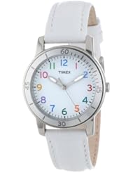 Timex Womens T2P049KW Ameritus Sport White Dial Multi-Colored Numbers, White Croco Patterned Leather Strap Watch