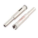 uxcell ガラスホールソー　 8mmドリリング直径　ビット　シルバートーン　2個