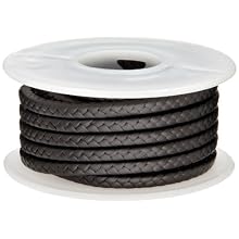 Palmetto Style 1382 Expanded PTFE/Graphite Compression Packing Seal, Inert Lubricant, Dull Black