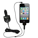 2nd Generation Audio FM Transmitter / Internet Music Adapter plus integrated Car Charger for the Apple iPhone 4 with Gomadic TipExchange