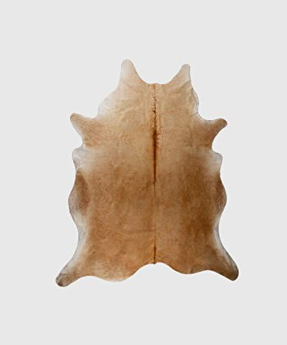 NAPLES COWHIDE AREA RUG LEATHER TAN 6' X 7'
