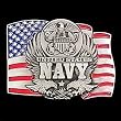 Navy Midshipmen Enameled Pewter Belt Buckle - NCAA College Athletics Fan Shop Sports Team Merchandise