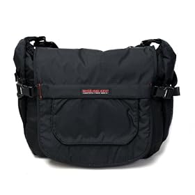 Secure Travel Shoulder Bag with Front Flap Pocket (BLACK) for the ASUS Eee PC Touch T91 8.9-Inch Black Tablet Netbook