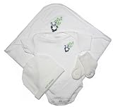 Baby Bambu Bamboo Baby Gift Set White, 0 to 3 Months