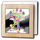 Happy Birthday clown around - 6 Inch Tile Napkin Holder