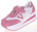 VOLATILE COMPETITION Womens Wedge Platform Sneakers Shoes Pink/White