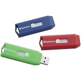 Verbatim Store n Go 2 GB USB 2.0 Flash Drive, 3 Pack 96981 (Red, Blue, Green) 2 GB