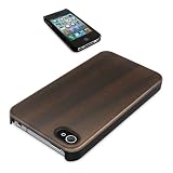 iBUFFALO iPhone4S iPhone4 両対応 ウッド+ラバーケース液晶保護フィルム付 パドウク BSIP11PCWPU