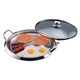 Chef's Secret 5-Ply Stainless-Steel Griddle with Glass Lid
