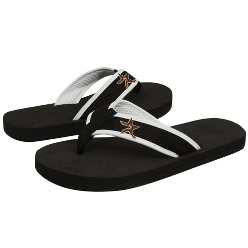 Houston Astros Black Basic Unisex Flip Flops (X-Small)