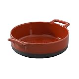 Revol Eclipse BCE0918-137 Deep Round Dish, Red, 7.25 x 2.25, 1.1 qt
