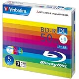 三菱化学メディア BD-R DL 50GB PCデータ用 6倍速 片面2層追記型 5枚入 ワイド印刷可能 DBR50RP5V1