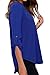 Chase Secret Women Summer Casual Shirt Tops Plus Size Blouse Chiffon Pullover XXL Blue