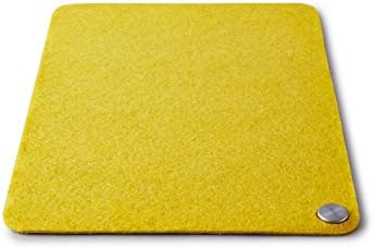 NuAns MAGMAT - Desk Organizer Mat with Magnetic Cable Holder - Saffron - Magnet Works with Apple Genuine Lightning Cable, may not work with 3rd party cable - Japanese designed brand - Ideal for gift