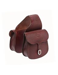 Sports: Tough 1 Basket Stamp Saddle Bag, Dark Oil Plain - JT International, Inc.