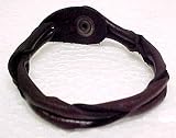 Brown Twisted Leather Bracelet Wristband Wrist Band