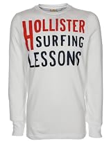 Hollister Mens Longsleeve White Surf Lessons