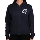 NCAA Duquesne Dukes Ladies Navy Blue Logo Applique Lightweight Full Zip Hoody