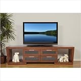 51" Flat Screen TV Stand - Walnut (Walnut) (22.5"H x 51.3"W x 21"D)